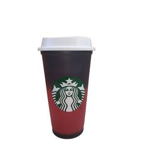 Starbucks 2013 Reusable Red Hot Cup 16oz Color Changing Christmas Cup Tumblet